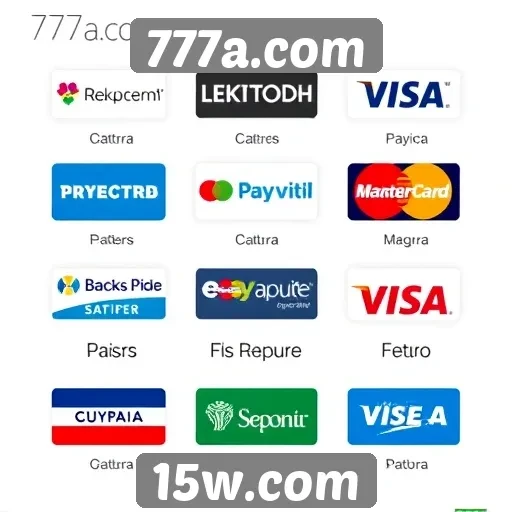 Opções de pagamento disponíveis em 777a.com
