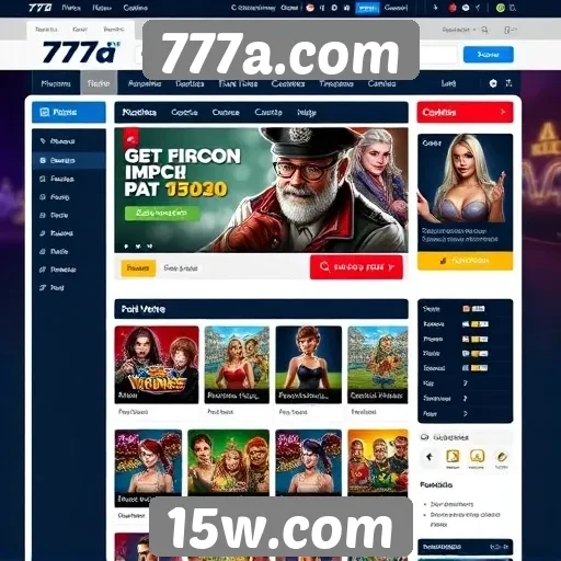 Análise da interface do usuário em 777a.com